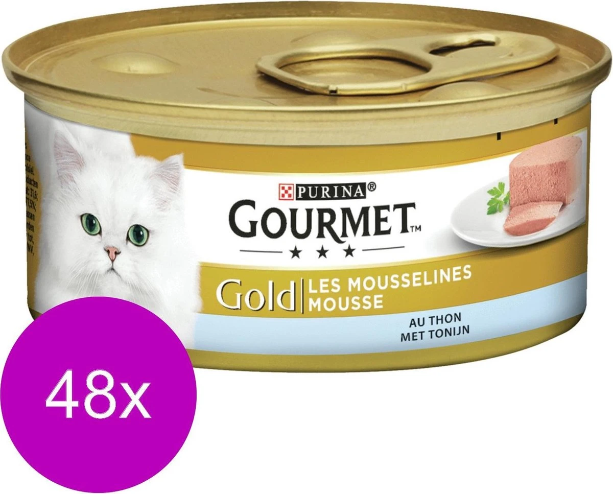 Gourmet Gold Mousse 85 G - Kattenvoer - 48 X Tonijn 3 Gourmet Gold Mousse 85 G - Kattenvoer - 48 X Tonijn