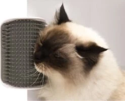 Merkloos Katten Hoekborstel - Self Groomer - Katten Massageborstel - Kat Borstel - Grijs -Huisdierbenodigdheden Korting 1200x974 4