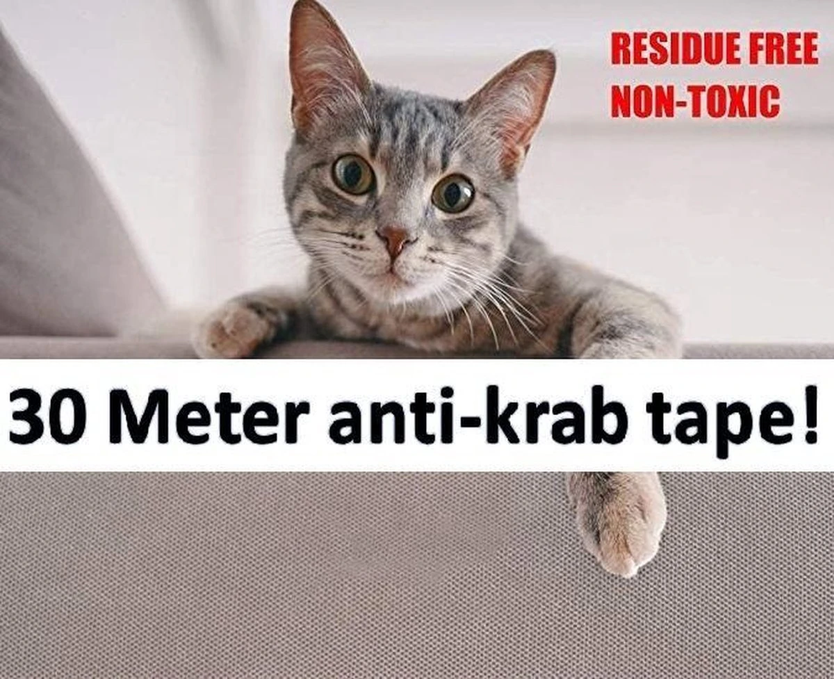 Merkloos Meubelbeschermer - Krab Bescherming - Anti Krabben - Trainingstape - 30 Meter Lang - Bescherming Voor Meubels - Meubelbescherming - Diervriendelijk Trainingstape - Tegen Krabschade - 10 Cm X 30 Meter - XXL Voordeel 3 Merkloos Meubelbeschermer - Krab Bescherming - Anti Krabben - Trainingstape - 30 Meter Lang - Bescherming Voor Meubels - Meubelbescherming - Diervriendelijk Trainingstape - Tegen Krabschade - 10 Cm X 30 Meter - XXL Voordeel