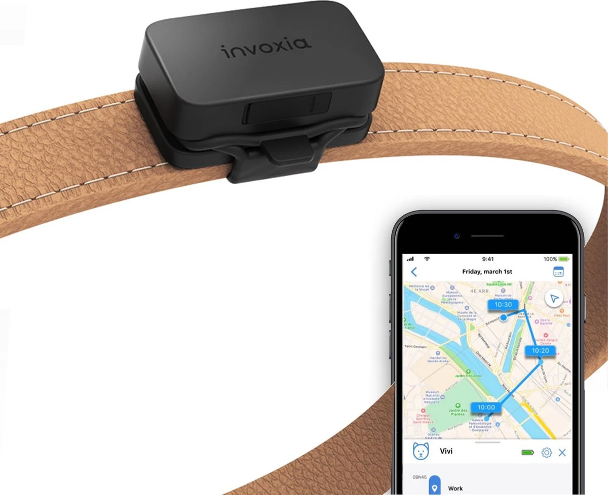 Invoxia - Huisdier GPS/Activity Tracker - Zonder Simkaart - Tot 1 Maand Batterijduur - Hond - Kat - Poes - Track & Trace Volgsysteem 3 Invoxia - Huisdier GPS/Activity Tracker - Zonder Simkaart - Tot 1 Maand Batterijduur - Hond - Kat - Poes - Track & Trace Volgsysteem