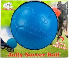 Jolly Pets Jolly Soccer Ball – Hondenspeelgoed – Apporteerspeelgoed– Jollyflex Stevig Kunststof – Drijvend Hondenspeeltje – Ø15cm – Licht Blauw -Huisdierbenodigdheden Korting 1200x979 4