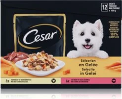 Cesar Selectie In Gelei Maaltijdzakjes Honden Natvoer - Vlees En Groenten In Gelei - 48 X 100g -Huisdierbenodigdheden Korting 1200x982 2