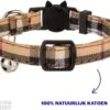 Halsband Kat | Kattenband | Kattenhalsbandje | Kitten | Kattenbandje Met Belletje | Kattenhalsbandjes Met Veiligheidssluiting In Dé Klassieke Beige Ruit -Huisdierbenodigdheden Korting 1200x984 3