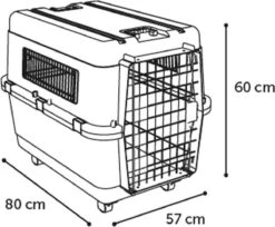 Flamingo - Hondentransportbox Nomad - L - Grijs - 57 X 80 X 60 Cm -Huisdierbenodigdheden Korting 1200x991 2
