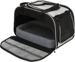 TRIXIE Huisdierenwoon- En Transporttas Valery Zwart En Grijs -Huisdierbenodigdheden Korting 1200x993 3