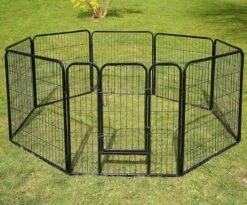 Merkloos Topmast Premium Puppyren - 120 Cm Hoog - 640 Cm Omtrek - Hondenren - Hondenhok - Zwart -Huisdierbenodigdheden Korting 1200x995 9