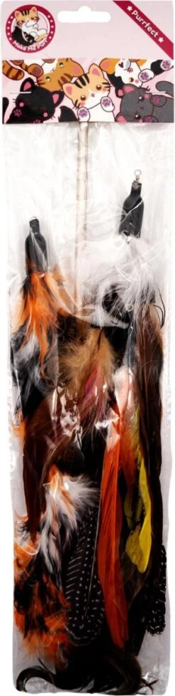 Make Me Purr Kattenhengel Met 5 Hangers (Zwart) - Speelgoed Hengel Voor Katten - Kat Speelhengel Met Veren - Kitten Kattenplager Met Veer - Kattenspeelgoed - Kattenspeeltjes -Huisdierbenodigdheden Korting 303x1200 1