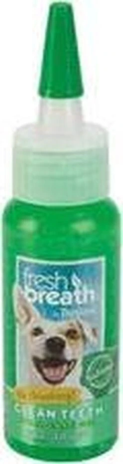 Tropiclean Fresh Breath Clean Teeth Oral Care Gel - Gebitsverzorging - Mint 59 Ml -Huisdierbenodigdheden Korting 318x1200