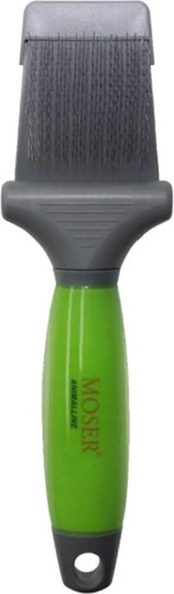 Moser Premium Slicker Borstel - Hondenvachtborstel - Groen Grijs -Huisdierbenodigdheden Korting 352x1200