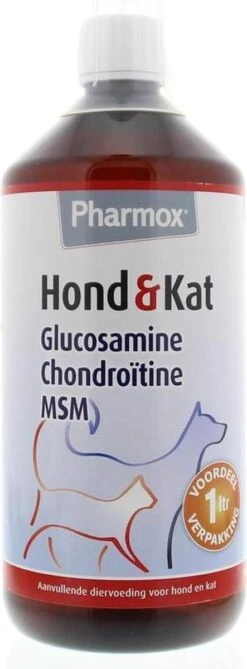 Pharmox Hond & Kat Glucosamine 1000 Ml - Belangrijke Bouwsteen Voor Honden En Katten - Geschikt Voor Ieder Type Hond Of Kat -Huisdierbenodigdheden Korting 443x1200 1