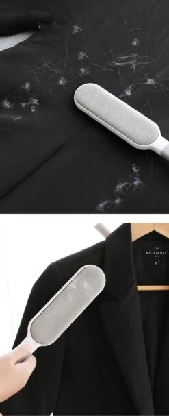 IGOODS - Pet Hair Remover - Hond & Kat Roller Brush - Dubbelzijdig Bont Ontharingsgereedschap Met Zelfreinigende Basis - Reismaatborstel - Voor Kleding - Bank - Tapijt - Autostoel GRIJS -Huisdierbenodigdheden Korting 488x1200