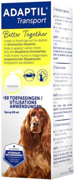 Adaptil Antistressmiddel - Transport Spray Hond - 60 Ml 21 Adaptil Antistressmiddel - Transport Spray Hond - 60 Ml -Huisdierbenodigdheden Korting 493x1200 2