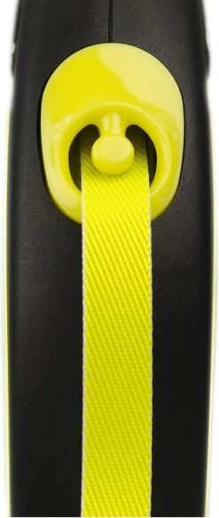 Flexi New Neon Tape - Hondenriem - Geel/Zwart - M - 5 M - (<25 Kg) -Huisdierbenodigdheden Korting 509x1200