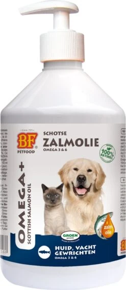 Biofood Zalmolie + Doseerpomp - 500 Ml -Huisdierbenodigdheden Korting 522x1200