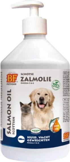 Biofood Zalmolie + Doseerpomp - 500 Ml -Huisdierbenodigdheden Korting 524x1200 1