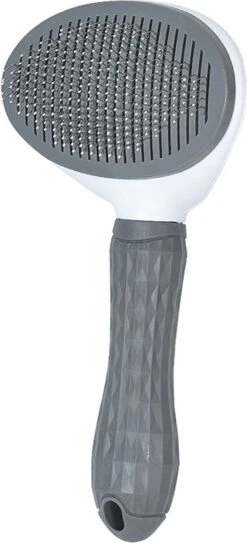 Kattenborstel - Hondenborstel - Pluizenverwijderaar - Haarverwijderaar Voor Huisdieren - Hondenkam - Kattenkam - Huisdierhaar Verwijderaar - Ontpluizer - Kattenhaar & Hondenhaar Verwijderaar - Voor Langharig & Kortharig - Grijs -Huisdierbenodigdheden Korting 546x1200