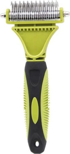 Hondenborstel - Dubbelzijdig Ontharing Tool - Herbruikbare Honden & Kattenvachtkam - Huisdier Grooming - 1 Stuk - Groen -Huisdierbenodigdheden Korting 547x1200