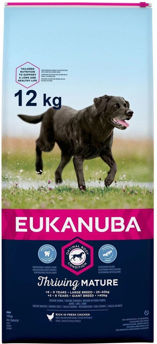 Eukanuba Dog Mature & Senior - Large Breed - Kip - Hondenvoer - 12 Kg 3 Eukanuba Dog Mature & Senior - Large Breed - Kip - Hondenvoer - 12 Kg
