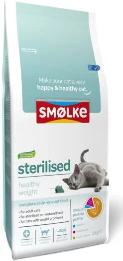 Smolke Sterilised Weight Control Light - 2 Kg -Huisdierbenodigdheden Korting 564x1200 2