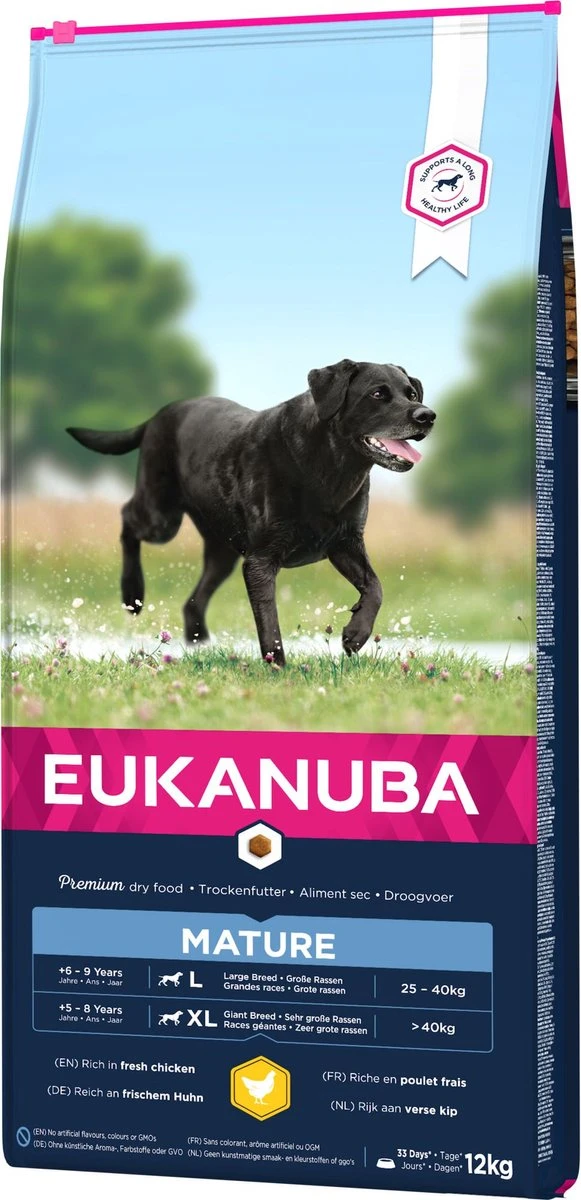 Eukanuba Dog Mature & Senior - Large Breed - Kip - Hondenvoer - 12 Kg 8 Eukanuba Dog Mature & Senior - Large Breed - Kip - Hondenvoer - 12 Kg - Afbeelding 6