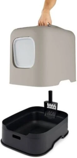 Rotho MyPet Biala Kattenbak Met Kap En Schepje / Gemaakt Van Gerecycled Plastic - Cappucino 15 Rotho MyPet Biala Kattenbak Met Kap En Schepje / Gemaakt Van Gerecycled Plastic - Cappucino -Huisdierbenodigdheden Korting 584x1200 4