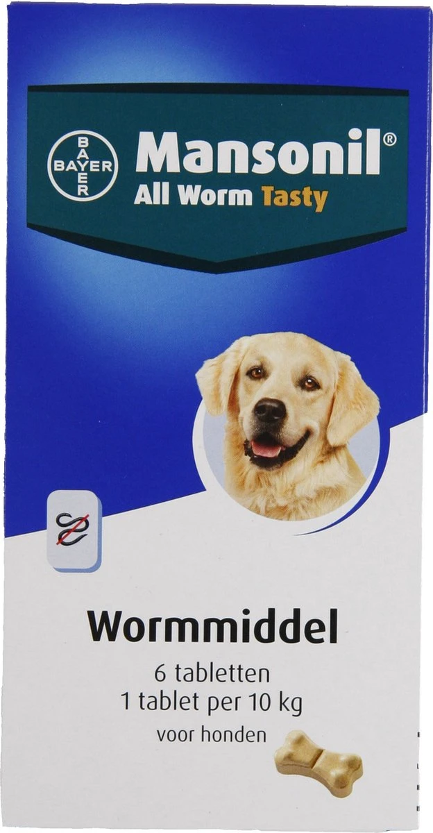 Mansonil All Worm Dog Tasty Ontwormingsmiddel (S/M Vanaf 2.5kg) - 6 Tabletten 10 Mansonil All Worm Dog Tasty Ontwormingsmiddel (S/M Vanaf 2.5kg) - 6 Tabletten - Image 8