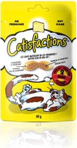 Catisfactions Kattensnoepjes - Kaas - Kattensnack - 60 G - 1 Zakje -Huisdierbenodigdheden Korting 626x1200 8