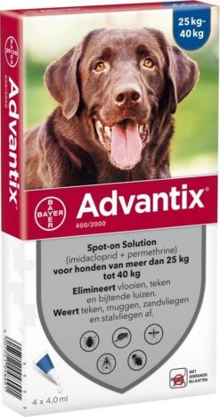 Bayer Advantix Spot-on 400/2000 25+ Kg - 4 Pipetten -Huisdierbenodigdheden Korting 634x1200 4