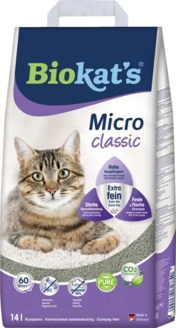 Biokat's Micro Classic - 14 L - Kattenbakvulling - Klontvormend - Zonder Geur -Huisdierbenodigdheden Korting 643x1200 4
