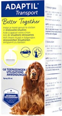 Adaptil Antistressmiddel - Transport Spray Hond - 20 Ml -Huisdierbenodigdheden Korting 644x1200