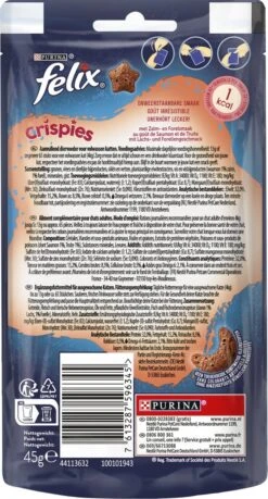 Felix Crispies - Kattensnacks Zalm & Forel - 8 X 45g -Huisdierbenodigdheden Korting 646x1200 4