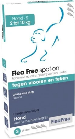 Flea Free Fipralone Spot-on Hond 2 Tot 10 Kg - 3 Pipet -Huisdierbenodigdheden Korting 656x1200 1