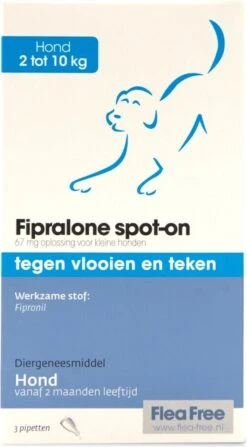 Flea Free Fipralone Spot-on Hond 2 Tot 10 Kg - 3 Pipet