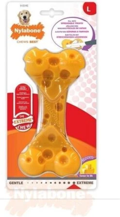 Nylabone Durable Cheese Bone - M -Huisdierbenodigdheden Korting 663x1200 2