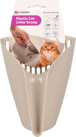 Flamingo - Kattenbakschep Cup - 13.5 X 11 X 16 Cm -Huisdierbenodigdheden Korting 665x1200 1