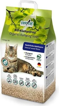 Cosycat Biologische Kattenbakvulling Klontvormend - Natuurlijke Houtvezels - 50L -Huisdierbenodigdheden Korting 672x1200 3