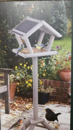 Merkloos Voedertafel - Vogelhuisje Wit Of Grijs