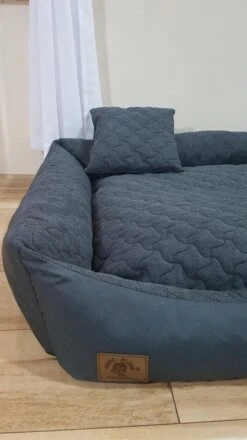 Merkloos XXL Hondenbed Van Kunstleer - Hondenkussen Hondensofa Kattenbed Hondenkorf - Waterdicht - ZWART -Huisdierbenodigdheden Korting 674x1200 5