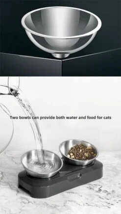 Cats&Co - Dubbele RVS Voerbak - Voor Katten - Kleine Honden -Huisdierbenodigdheden Korting 680x1200 1