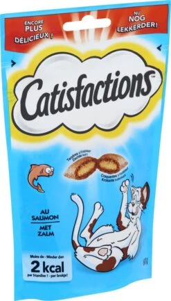 Catisfactions Kattensnack - Zalm - 6 X 60 Gr -Huisdierbenodigdheden Korting 684x1200 1