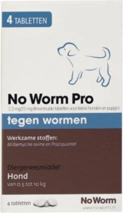 Emax Exil No Worm Pro - Kleine Hond - 4 Tabletten -Huisdierbenodigdheden Korting 696x1200