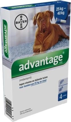 Bayer Anti Vlooienmiddel Advantage 400 25 - 40 Kg - 4 Pipetten -Huisdierbenodigdheden Korting 699x1200