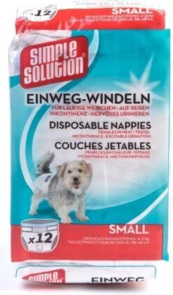 Simple Solution Wegwerp Honden Luier - SMALL 12 ST 38-48 CM -Huisdierbenodigdheden Korting 706x1200