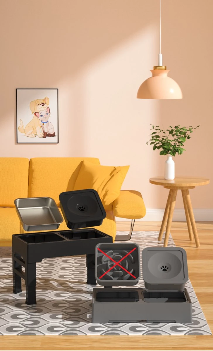 Voerbak Hond - In Hoogte Verstelbaar - Rvs Voerbak - Hondenvoerbak - Voerbak Hond Met Standaard - Voerbak Dubbel - Anti Schrokbak Hond - Drinkbak Hond - Honden - Kattenbak - Slow Feeder - Hond - Kat - Hondenmand - Hondenvoer - Kattenvoer - Zwart 7 Voerbak Hond - In Hoogte Verstelbaar - Rvs Voerbak - Hondenvoerbak - Voerbak Hond Met Standaard - Voerbak Dubbel - Anti Schrokbak Hond - Drinkbak Hond - Honden - Kattenbak - Slow Feeder - Hond - Kat - Hondenmand - Hondenvoer - Kattenvoer - Zwart - Image 5