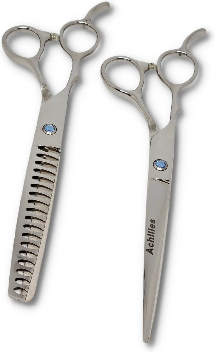 Achilles Linkshandig Professionele 7-Delig Scharenset Hond - Honden Schaar - Effileerschaar Hond 4 Achilles Linkshandig Professionele 7-Delig Scharenset Hond - Honden Schaar - Effileerschaar Hond - Image 2