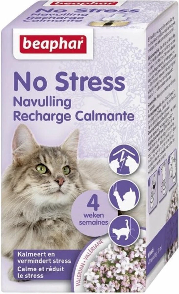 Beaphar No Stress Navulling Kat - Anti Stressmiddel - 3 X 30 Ml 3 Beaphar No Stress Navulling Kat - Anti Stressmiddel - 3 X 30 Ml