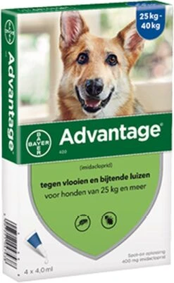 Bayer Anti Vlooienmiddel Advantage 400 25 - 40 Kg - 4 Pipetten -Huisdierbenodigdheden Korting 738x1200 1