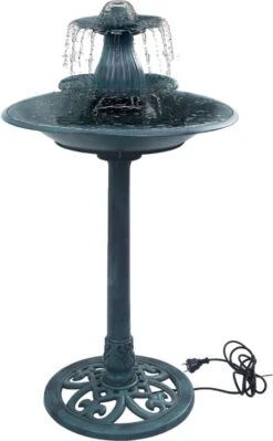 VidaXL Vogelbadje Met Fontein 50x91 Cm Kunststof Groen -Huisdierbenodigdheden Korting 742x1200 7