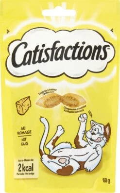 Catisfactions Kattensnoepjes - Kaas - Kattensnack - 60 G - 1 Zakje -Huisdierbenodigdheden Korting 746x1200 2