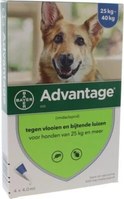 Bayer Anti Vlooienmiddel Advantage 400 25 - 40 Kg - 4 Pipetten -Huisdierbenodigdheden Korting 746x1200